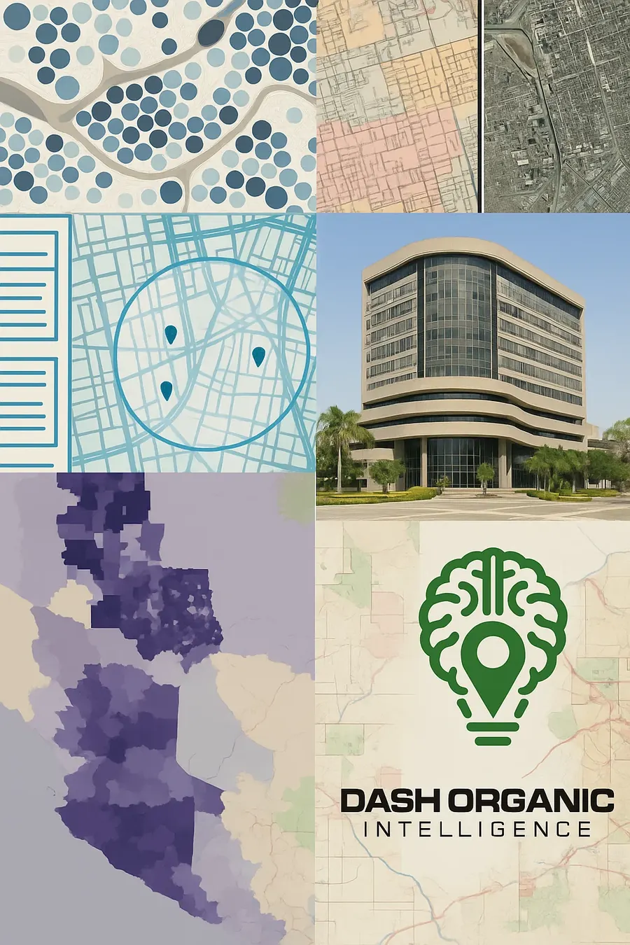 Mosaico de mapas temáticos